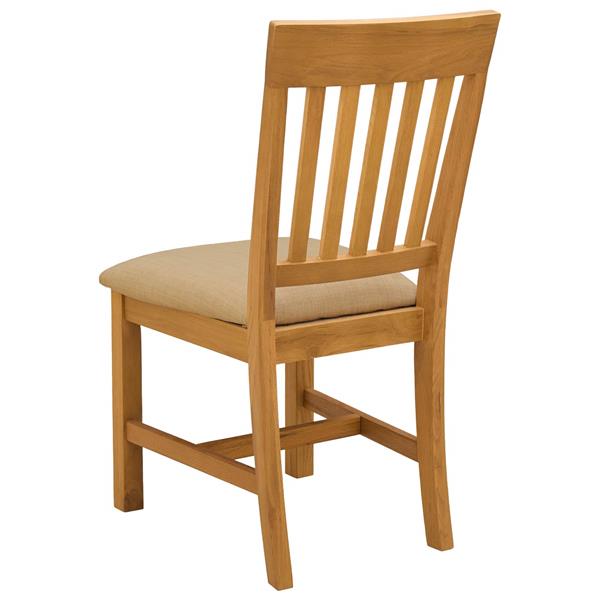 Grote foto vidaxl eetkamerstoel 2 st massief eikenhout beige 45 x 59 x 92 cm huis en inrichting stoelen