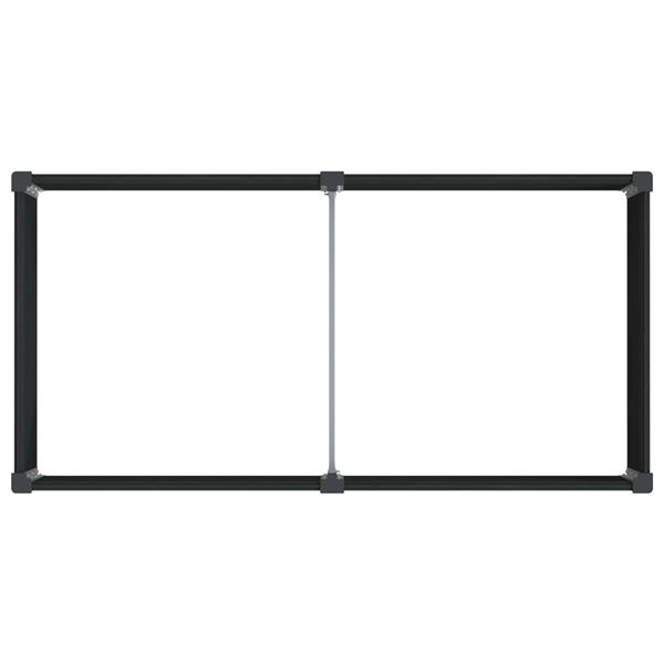Grote foto vidaxl verhoogde plantenbak zwart 100 x 50 x 54 cm wpc en aluminium tuin en terras overige tuin en terras