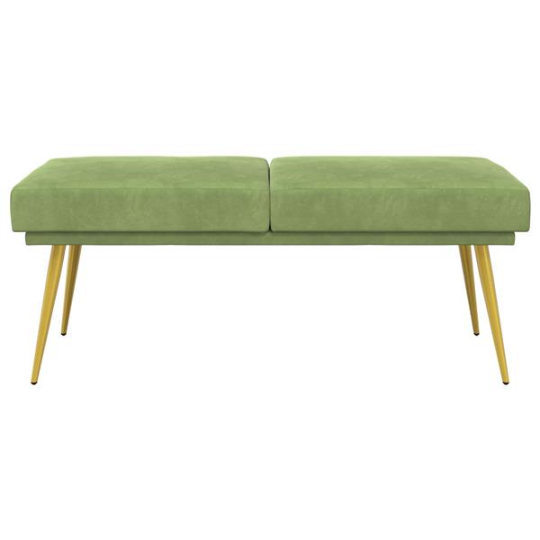 Grote foto vidaxl dubbel laagige bank lichtgroen 120 x 45 x 46 cm fluweel huis en inrichting overige huis en inrichting