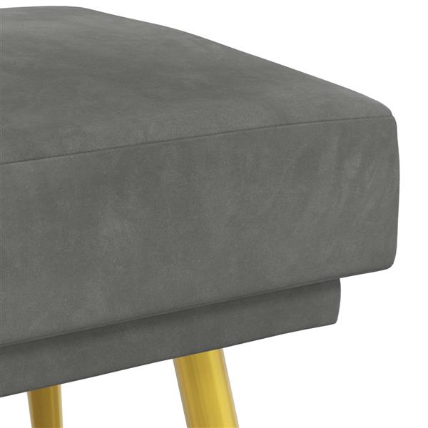 Grote foto vidaxl dubbel laagige bank donkergrijs 120 x 45 x 46 cm fluweel huis en inrichting overige huis en inrichting