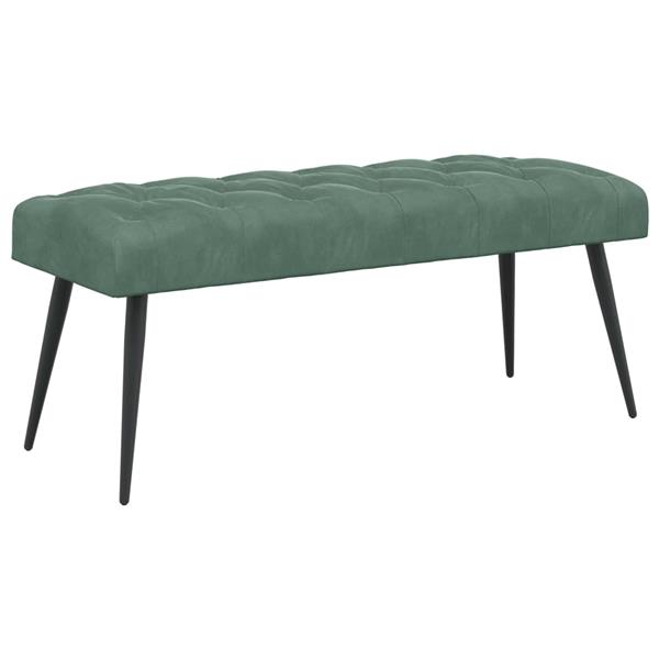 Grote foto vidaxl bank met knoopverstelling zeegroen 110 x 40 x 46 cm fluweel huis en inrichting overige huis en inrichting