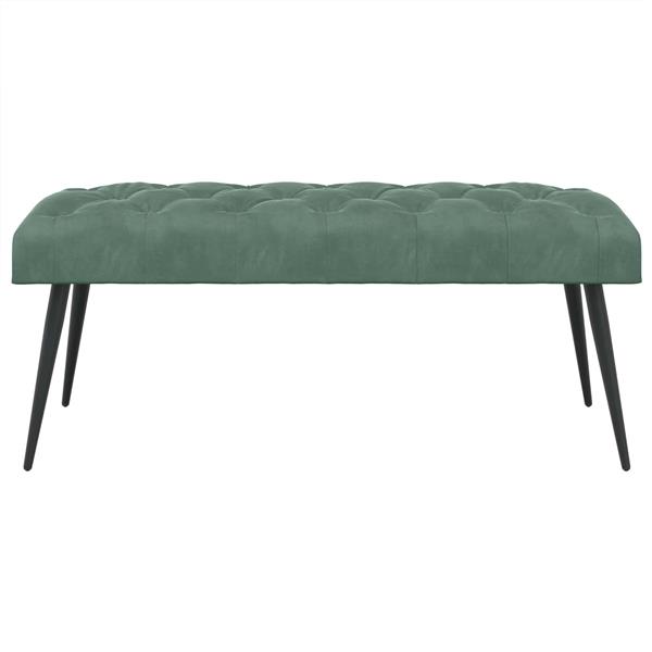 Grote foto vidaxl bank met knoopverstelling zeegroen 110 x 40 x 46 cm fluweel huis en inrichting overige huis en inrichting