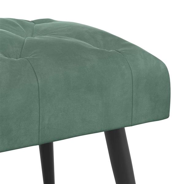 Grote foto vidaxl bank met knoopverstelling zeegroen 110 x 40 x 46 cm fluweel huis en inrichting overige huis en inrichting