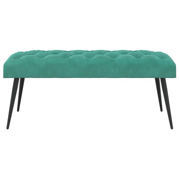 Grote foto vidaxl bank met knoopverstelling turquoise 110 x 40 x 46 cm fluweel huis en inrichting overige huis en inrichting