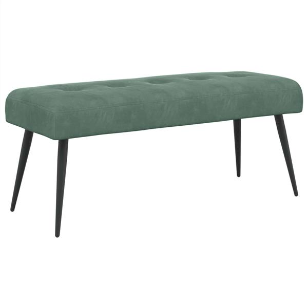 Grote foto vidaxl bank met knoopverstelling zeegroen 110 x 40 x 46 cm fluweel huis en inrichting overige huis en inrichting