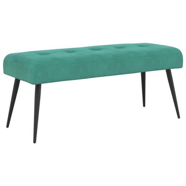 Grote foto vidaxl bank met knoopverstelling turquoise 110 x 40 x 46 cm fluweel huis en inrichting overige huis en inrichting