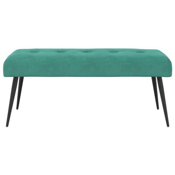Grote foto vidaxl bank met knoopverstelling turquoise 110 x 40 x 46 cm fluweel huis en inrichting overige huis en inrichting