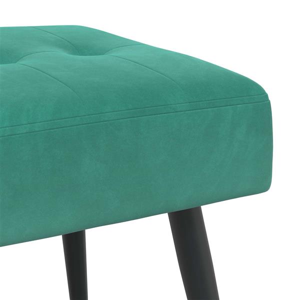 Grote foto vidaxl bank met knoopverstelling turquoise 110 x 40 x 46 cm fluweel huis en inrichting overige huis en inrichting