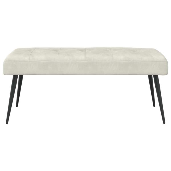 Grote foto vidaxl bank met knoopverstelling cr mekleurig 110 x 40 x 46 cm fluweel huis en inrichting overige huis en inrichting