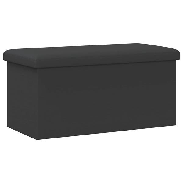 Grote foto vidaxl vouwbare opbergbank grijs 180 kg 80 l 77 x 38 x 38 cm pvc huis en inrichting overige huis en inrichting