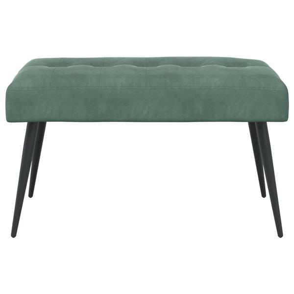 Grote foto vidaxl bank met knoopverstelling zeegroen 80 x 40 x 46 cm fluweel huis en inrichting overige huis en inrichting