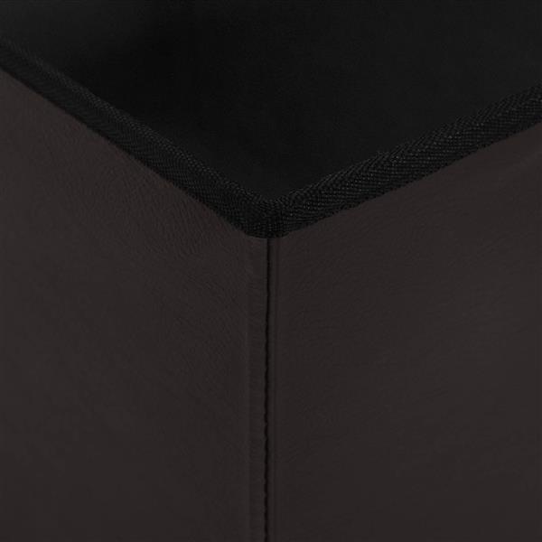 Grote foto vidaxl vouwbare opbergbank bruin 180 kg 80 l 77 x 38 x 38 cm pvc huis en inrichting overige huis en inrichting