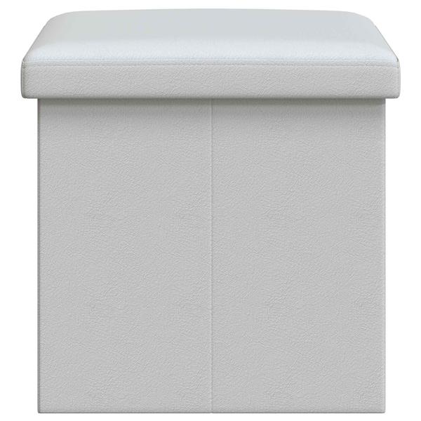 Grote foto vidaxl vouwbare opbergbank wit 180 kg 80 l 77 x 38 x 38 cm pvc huis en inrichting overige huis en inrichting