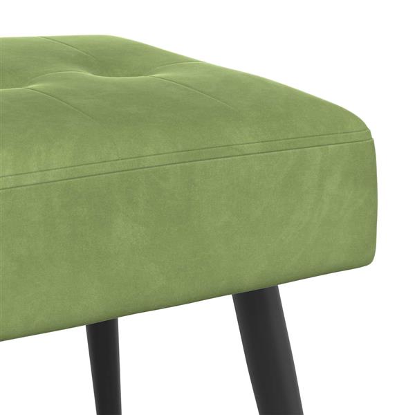 Grote foto vidaxl bank met knoopverstelling lichtgroen 60 x 40 x 45 cm fluweel huis en inrichting overige huis en inrichting