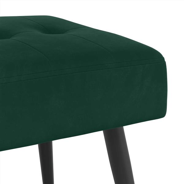 Grote foto vidaxl bank met knoopverstelling donkergroen 60 x 40 x 45 cm fluweel huis en inrichting overige huis en inrichting