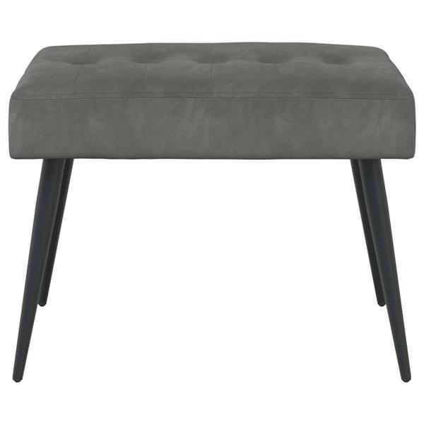 Grote foto vidaxl bank met knoopverstelling donkergrijs 60 x 40 x 45 cm fluweel huis en inrichting overige huis en inrichting