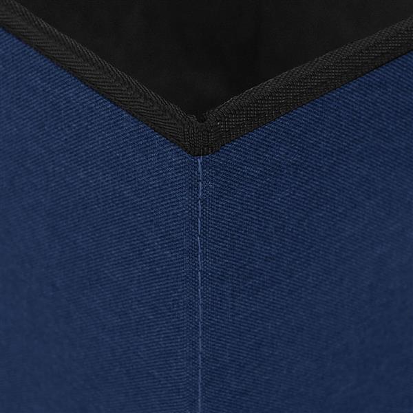 Grote foto vidaxl vouwbare opbergbank blauw 180 kg 80 l 77 x 38 x 38 cm linnen huis en inrichting overige huis en inrichting