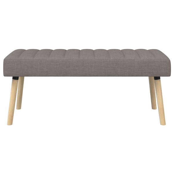 Grote foto vidaxl kanaal geplooide bank taupe 110 x 40 x 46 cm stof huis en inrichting overige huis en inrichting