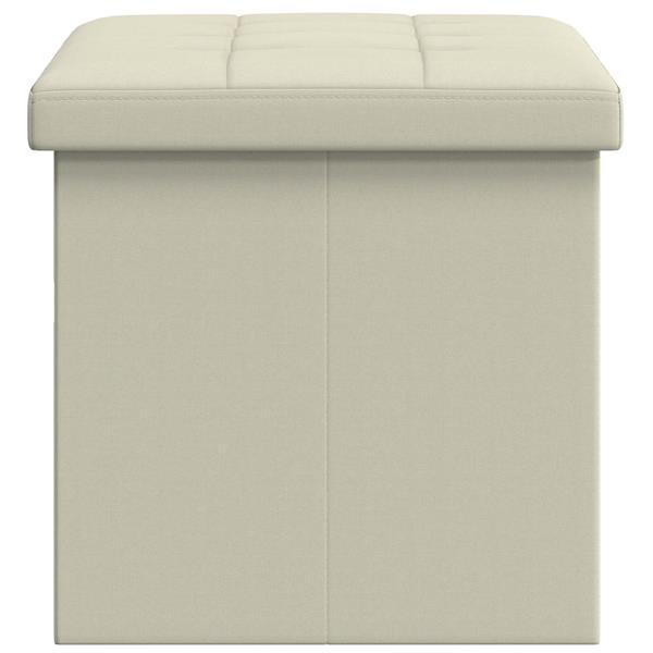 Grote foto vidaxl vouwbare opbergbank wit 180 kg 80 l 77 x 38 x 38 cm linnen huis en inrichting overige huis en inrichting