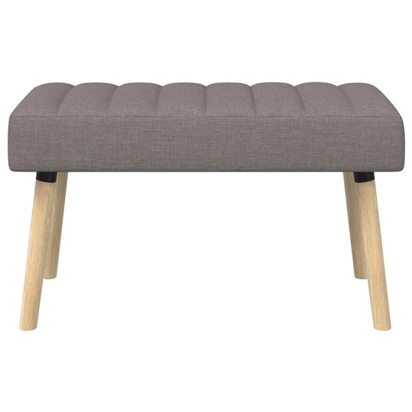 Grote foto vidaxl kanaal geplooide bank taupe 80 x 40 x 46 cm stof huis en inrichting overige huis en inrichting
