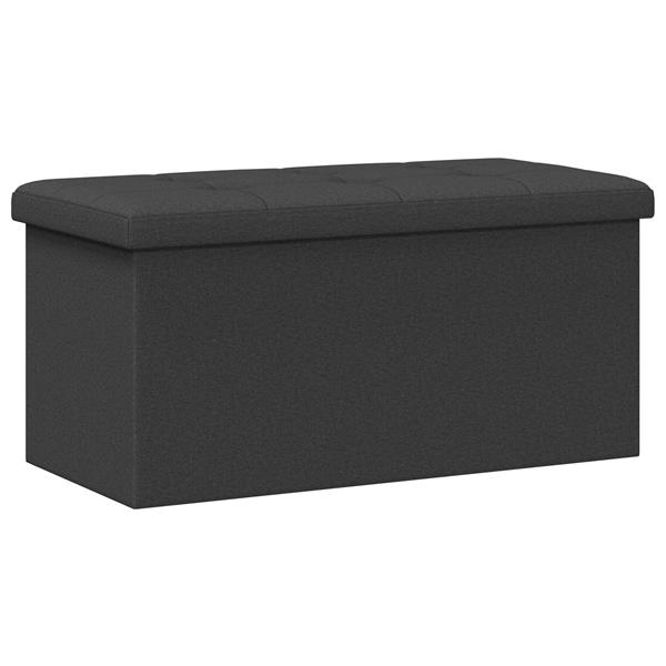 Grote foto vidaxl vouwbare opbergbank donkergrijs 180 kg 80 l 77 x 38 x 38 cm huis en inrichting overige huis en inrichting