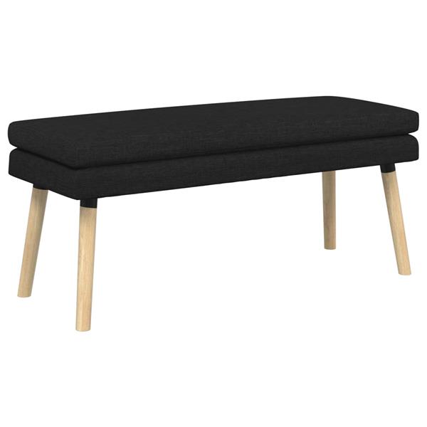 Grote foto vidaxl dubbel laagige bank zwart 110 x 40 x 47 cm stof huis en inrichting overige huis en inrichting