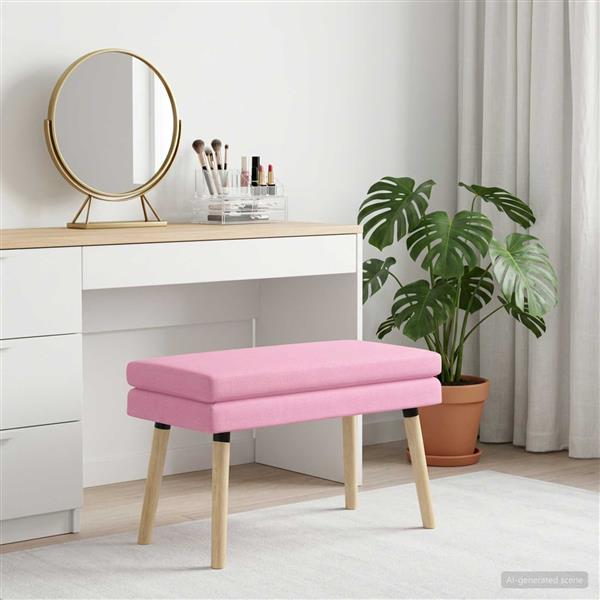 Grote foto vidaxl dubbel laagige bank roze 80 x 40 x 47 cm stof huis en inrichting overige huis en inrichting