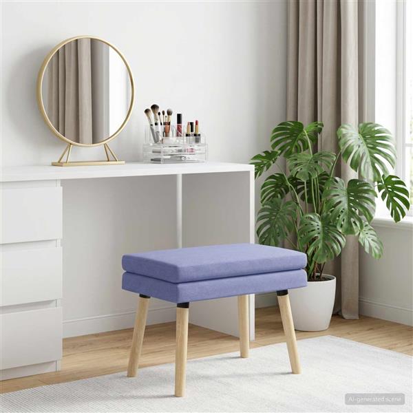 Grote foto vidaxl dubbel laagige bank jeans blauw 60 x 40 x 46 cm stof huis en inrichting overige huis en inrichting
