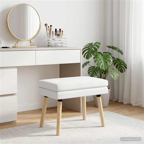 Grote foto vidaxl dubbel laagige bank wit 60 x 40 x 46 cm stof huis en inrichting overige huis en inrichting