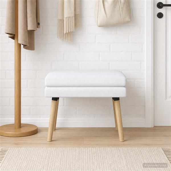 Grote foto vidaxl dubbel laagige bank wit 60 x 40 x 46 cm stof huis en inrichting overige huis en inrichting