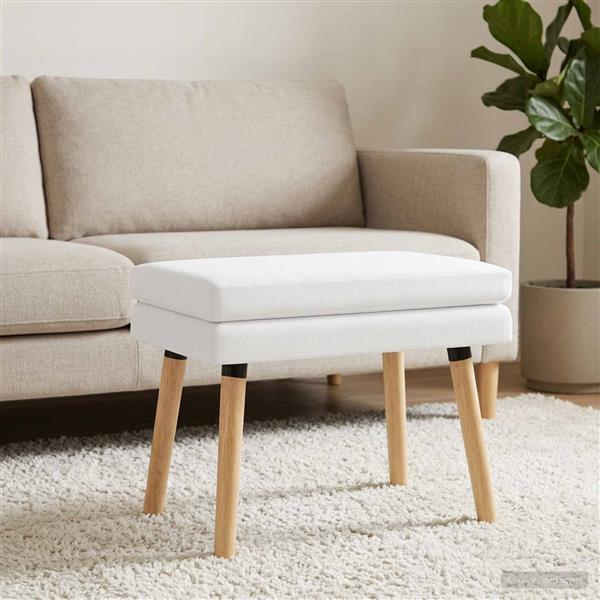 Grote foto vidaxl dubbel laagige bank wit 60 x 40 x 46 cm stof huis en inrichting overige huis en inrichting