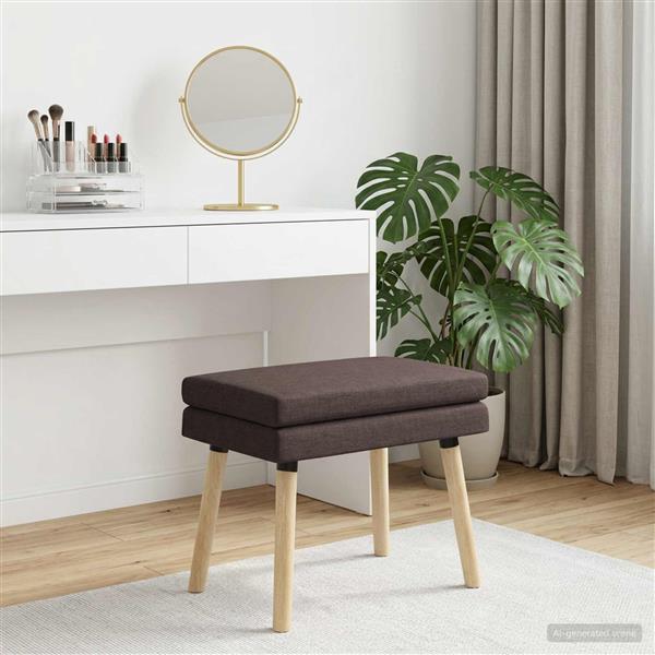Grote foto vidaxl dubbel laagige bank donkerbruin 60 x 40 x 46 cm stof huis en inrichting overige huis en inrichting
