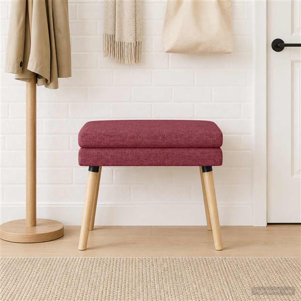 Grote foto vidaxl dubbel laagige bank wijnrood 60 x 40 x 46 cm stof huis en inrichting overige huis en inrichting