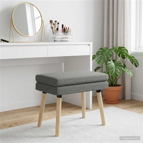 Grote foto vidaxl dubbel laagige bank donkergrijs 60 x 40 x 46 cm stof huis en inrichting overige huis en inrichting