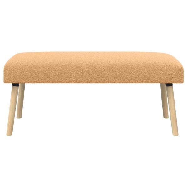Grote foto vidaxl bank effen beige 110 x 40 x 46 cm boucl huis en inrichting overige huis en inrichting