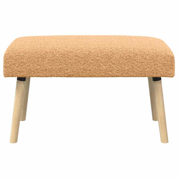 Grote foto vidaxl bank effen beige 80 x 40 x 46 cm boucl huis en inrichting overige huis en inrichting