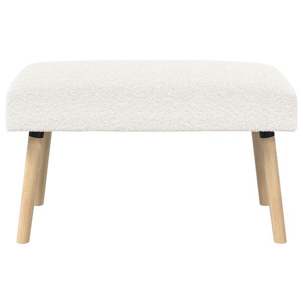 Grote foto vidaxl bank effen cr mekleurig 80 x 40 x 46 cm boucl huis en inrichting overige huis en inrichting