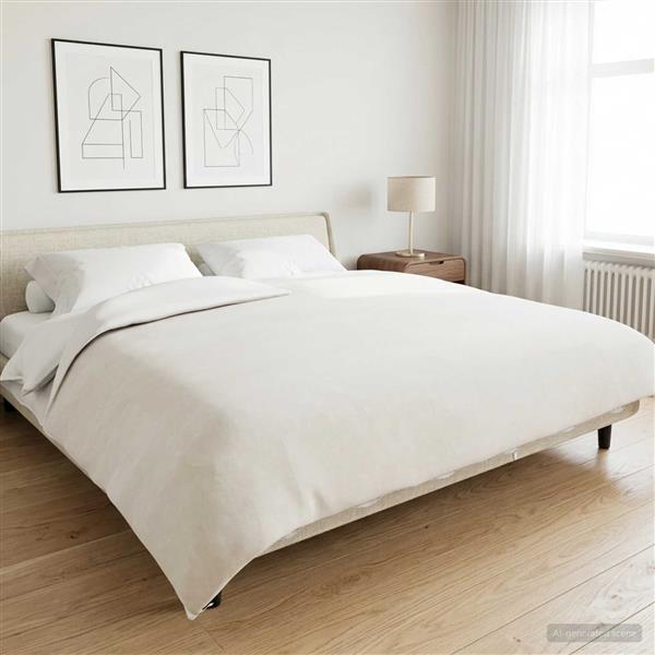 Grote foto vidaxl verzwaarde dekens wit 200 x 225 cm 13 kg 100 katoen 205t huis en inrichting bedden