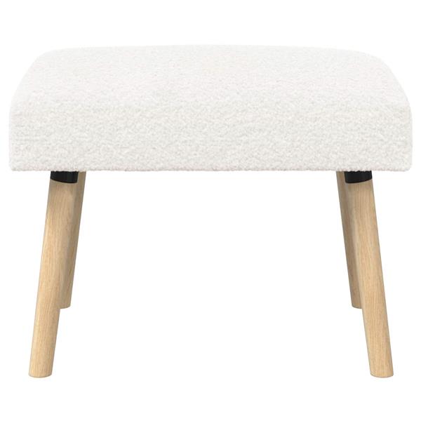 Grote foto vidaxl bank effen cr mekleurig 60 x 40 x 45 cm boucl huis en inrichting overige huis en inrichting