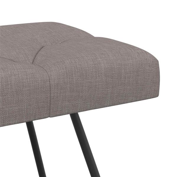 Grote foto vidaxl bank met knoopverstelling taupe 110 x 40 x 46 cm stof huis en inrichting overige huis en inrichting