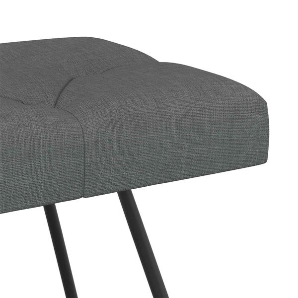 Grote foto vidaxl bank met knoopverstelling donkergrijs 110 x 40 x 46 cm stof huis en inrichting overige huis en inrichting