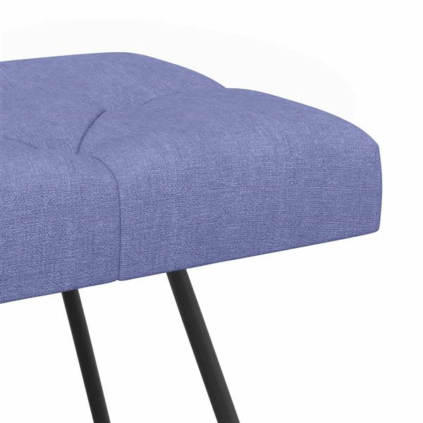 Grote foto vidaxl bank met knoopverstelling jeans blauw 80 x 40 x 46 cm stof huis en inrichting overige huis en inrichting