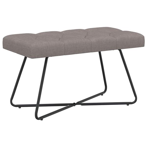 Grote foto vidaxl bank met knoopverstelling taupe 80 x 40 x 46 cm stof huis en inrichting overige huis en inrichting