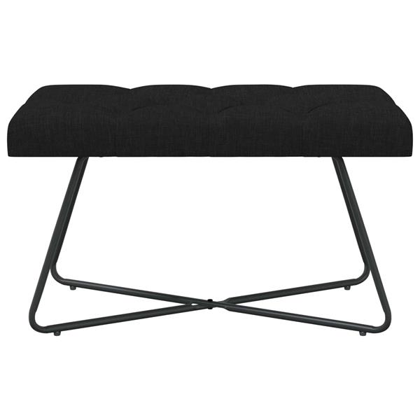 Grote foto vidaxl bank met knoopverstelling zwart 80 x 40 x 46 cm stof huis en inrichting overige huis en inrichting