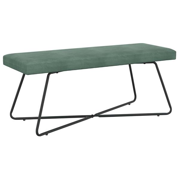 Grote foto vidaxl bank zeegroen 110 x 40 x 45 cm fluweel huis en inrichting overige huis en inrichting