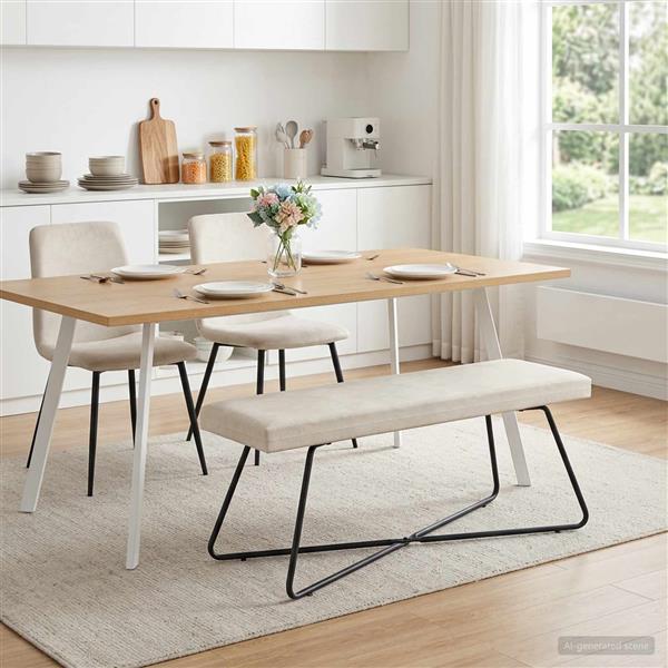 Grote foto vidaxl bank cr mekleurig 110 x 40 x 45 cm fluweel huis en inrichting overige huis en inrichting