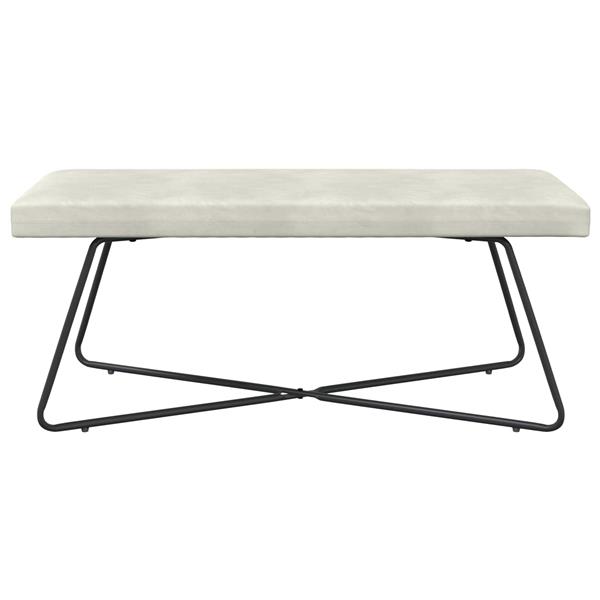 Grote foto vidaxl bank cr mekleurig 110 x 40 x 45 cm fluweel huis en inrichting overige huis en inrichting
