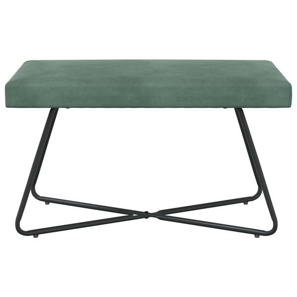 Grote foto vidaxl bank zeegroen 80 x 40 x 45 cm fluweel huis en inrichting overige huis en inrichting