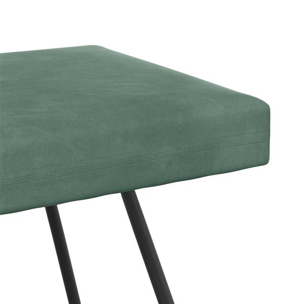 Grote foto vidaxl bank zeegroen 80 x 40 x 45 cm fluweel huis en inrichting overige huis en inrichting