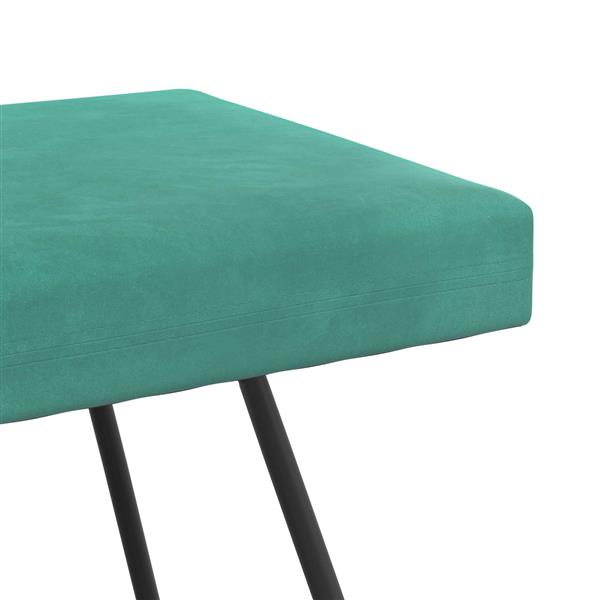 Grote foto vidaxl bank turquoise 80 x 40 x 45 cm fluweel huis en inrichting overige huis en inrichting